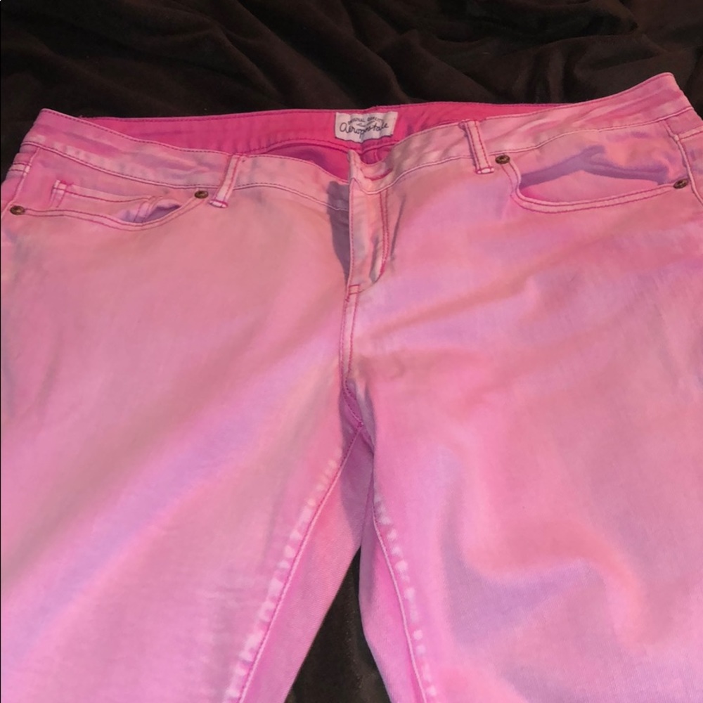 Pink ultra skinny jean